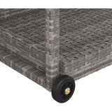 vidaXL barska kolica siva 100 x 45 x 83 cm od poliratana | shoptok.hr