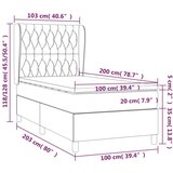  Krevet s oprugama i madracem tamnosmeđi 100 x 200 cm od tkanine | shoptok.hr