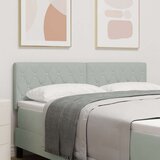 vidaXL Naslon za glavu s kristalnim dugmadi, tufted, svjetlosiva 160 cm, bar&scaron;un cijene