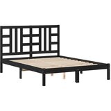  Okvir za krevet od masivnog drva crni 140 x 190 cm | Eponuda.com