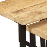  Uklapajući stolići sa živim rubom 3 kom masivno drvo manga | shoptok.hr