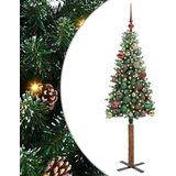 vidaXL Ožja jelka med 150 LED Zelena in Bela 150 cm PVC in trden bor | Shoptok.si