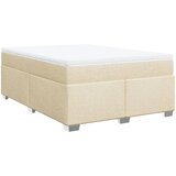  Krevet s oprugama i madracem krem 140x200 cm od tkanine | shoptok.hr