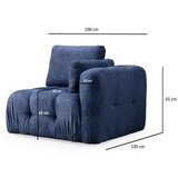 Atelier Del Sofa amaris 2 seater with pouffe navy blue ugaona sofa | ePonuda.com