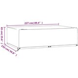  Prevleka za vrtno pohištvo 2 kosa 227x152x65 cm pravokotna | Shoptok.si