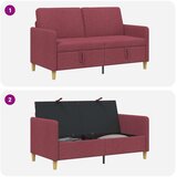 SOFA s pohranom Vinska crvena 152 x 78 x 87 cm Poliester | Eponuda.ba