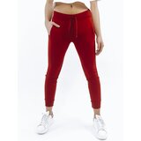 DStreet Spodnie damskie dresowe FITS czerwone | Shoptok.si