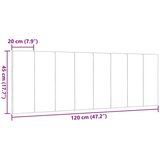 vidaXL Jastuk za uzglavlje tamnosivi 120 cm od tkanine | shoptok.hr