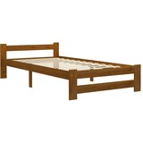 Furnova Posteljni okvir medeno rjav iz trdne borovine 100x200 cm, (21938367) | Shoptok.si