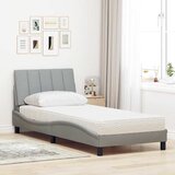  Krevet s madracem Hanko svjetlosivi 90x190 cm od tkanine | shoptok.hr