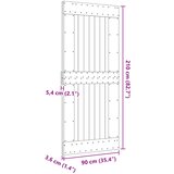  Vrata NARVIK 90 x 210 cm Čvrsta borovina (neobrađena) Prirodna | shoptok.hr