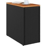  Vrtni stol sa drvenom pločom crni 58x27 5x55 cm od poliratana | shoptok.hr