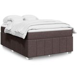 Maison Chic Box spring postelja - Vzmetna postelja z vzmetnico temno rjav 140x190 cm blago SL11702, (21903657) | Shoptok.si