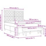  Postelja z vzmetnico z vzmetnico Temno modra 140 x 200 cm Žamet, (5000127941) | Shoptok.si