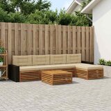  Set vanjskih sofa 6 pcs Prirodna i bež 79 x 79 x 37 cm | shoptok.hr
