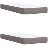  Krevet s oprugama i madracem smeđesivi 200x200 cm od tkanine | shoptok.hr