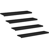 Step treads 4 kom. 110 x 30 x 2 cm Crna Čvrsto drvo bukve Slike