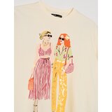 Sinsay Pamučna majica s modnim printom | shoptok.hr