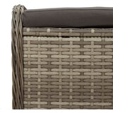  Vrtni tabure s jastukom sivi 58x46x46 cm od poliratana | Eponuda.com