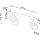 Nice Lamps Kremno bela stropna svetilka 6,5x30 cm Gleam – | Shoptok.si