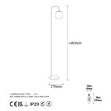 Opviq lights Stojeća svjetiljka sa staklenim sjenilom (visina 27 cm) Viran – | shoptok.hr