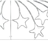 vidaXL Božična zvezda med 432 LED večbarvno 180 x 57 cm PVC | Shoptok.si