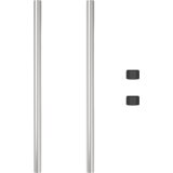 vidaXL Ograjni stebri 2 pcs srebrna 120 cm Cinkano jeklo | Shoptok.si