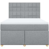  Krevet box spring s madracem svjetlosivi 140x200 cm od tkanine | shoptok.hr