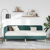  Kutni okvir kreveta Tamnozelena 90 x 190 cm tkanina | Eponuda.com