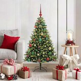  Umjetno rasklopivo božićno drvce 150 LED-a Zelena 120 cm | shoptok.hr