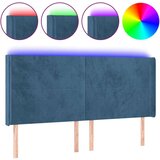  LED uzglavlje tamnoplavo 183 x 16 x 118/128 cm od tkanine | shoptok.hr