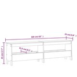  Klupa za hodnik 160x28x45 cm Masivno drvo Bor | shoptok.hr
