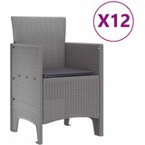  Vrtni set za objed s jastukom Svijetlosiva i Antracit | shoptok.hr