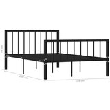  Za krevet crni metalni 120 x 200 cm | shoptok.hr