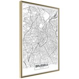  Poster - City map: Brussels 20x30 | shoptok.hr