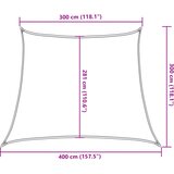  Jedro za zaštitu od sunca 160 g/m² Trapezoidno svijetlosivo 3/4x3 m HDPE | shoptok.hr