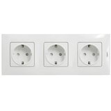 Legrand Trostruka kućna SCHUKO utičnica 250V/16A sa okvirom NILOE bela Cene