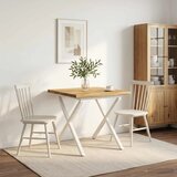  Stol za blagovanje s prirodnim rubom 90 x 90 x 75 cm - Bjeljenje 90 x 90 x 75 cm Živi rub | shoptok.hr