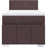  Box spring postelja z vzmetnico temno rjava 90x200 cm blago, (21304422) | Shoptok.si