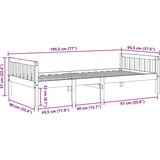 vidaXL Dječji krevet bez madraca 90 x 190 cm od masivne borovine | shoptok.hr