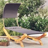 Vanjski Zunanja postelja s streho 100x200x126 cm trden les antracit, (20648563) | Shoptok.si