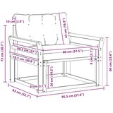  Set vanjskih sofa Čvrsto drvo akacije i Textilene Prirodna | shoptok.hr