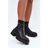 Boto Women's Ankle Boots with Chunky Heel and Platform Eco Leather Black Elvianne | shoptok.hr