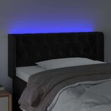  Posteljno vzglavje črno 93x16x78/88 cm žamet, (20794273) | Shoptok.si