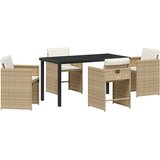  Vrtni set za objed 5 kom. Bež poliratan | shoptok.hr