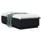  Okvir za krevet crni 100x200 cm konstruirano drvo | Eponuda.com