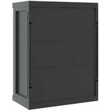 vidaXL Vanjski ormarić za pohranu sivo-crni 65 x 37 x 85 cm PP | shoptok.hr