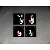  Ručno slikane slike na platnu na platnu POP Art Kiss 4-dijelna () | shoptok.hr