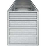 vidaXL Povišena vrtna gredica 160 x 40 x 45 cm pocinčani čelik srebrna | shoptok.hr