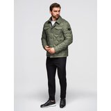 Ombre Men's quilted jacket in shirt cut - olive | shoptok.hr